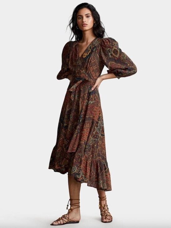 Polo Ralph Lauren Dresses & Skirts - Paisley Cotton Wrap Dress